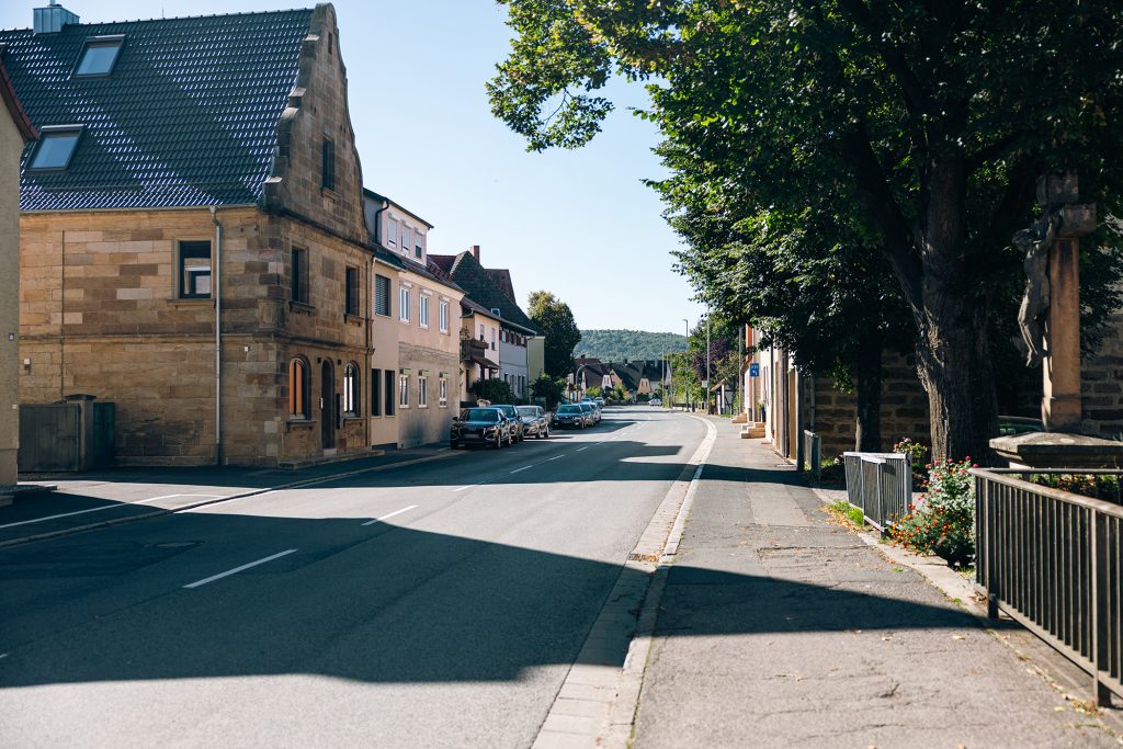 Bildausschnitt von einer Marktstraße