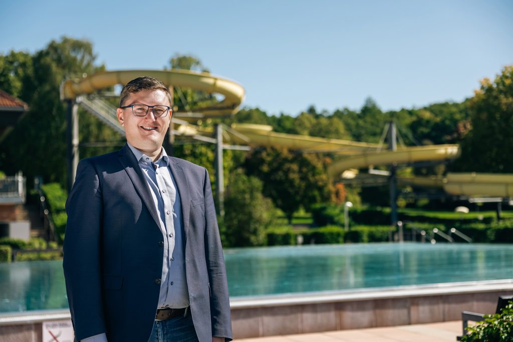 Ein Portrait vom Michael im Aquarena